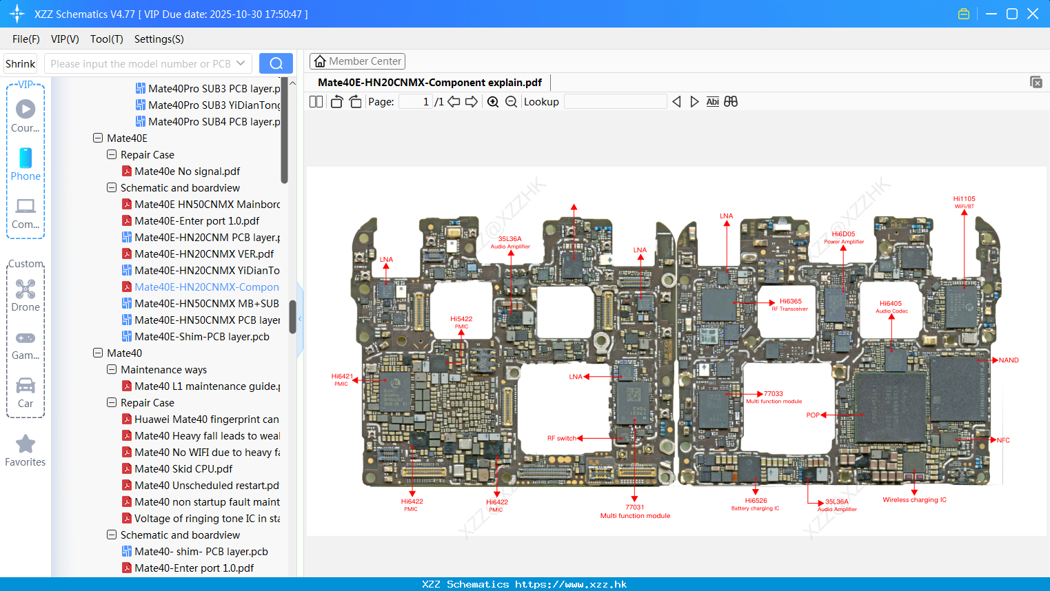 Huawei Mate40E-HN20CNMX-Component Explain